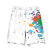 Watercolor Splash Ink Men's Big & Tall Personalized Print Shorts